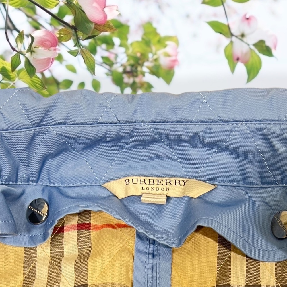 Blue Quilted Jacket With Lining - image 6